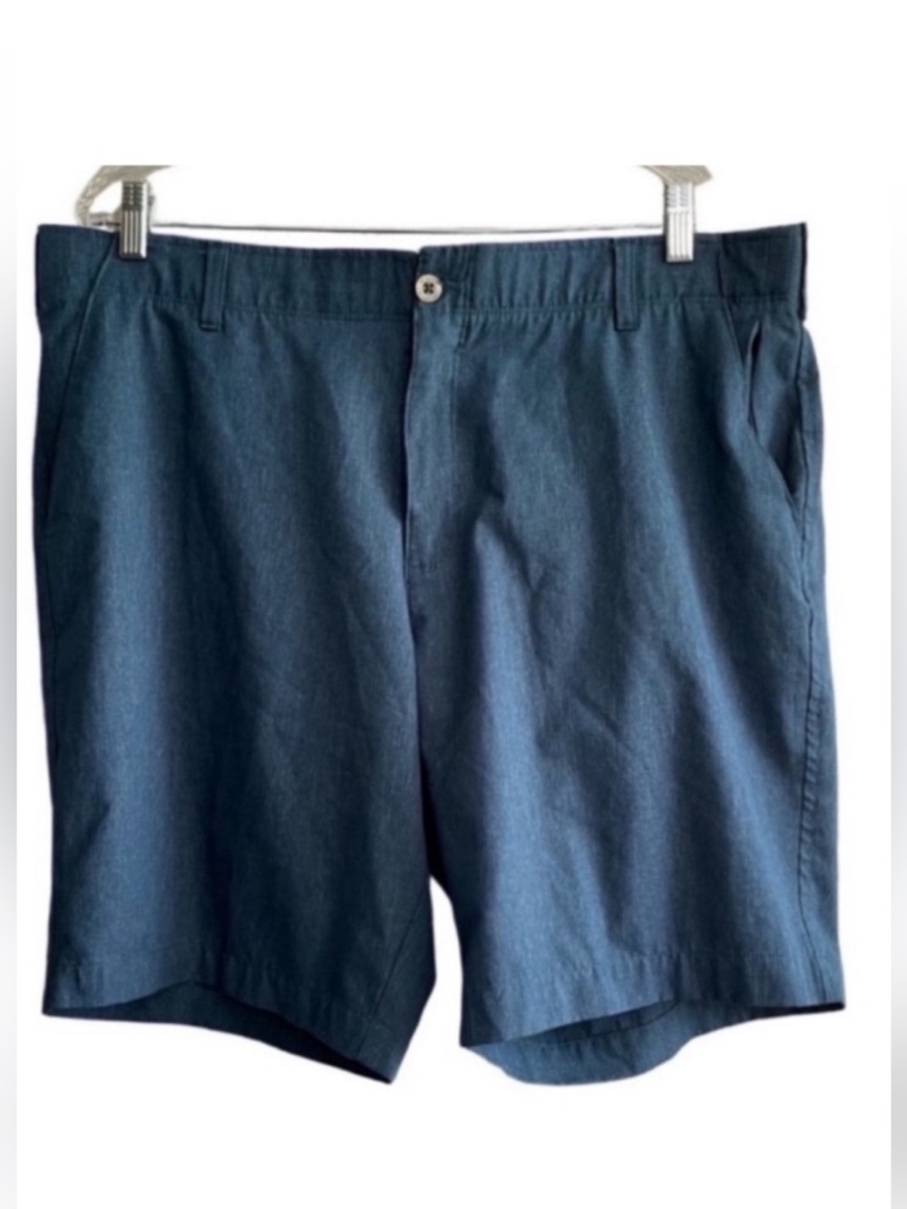 Swiss Tech Performance Shorts Activewear Solid Blue Waist 40